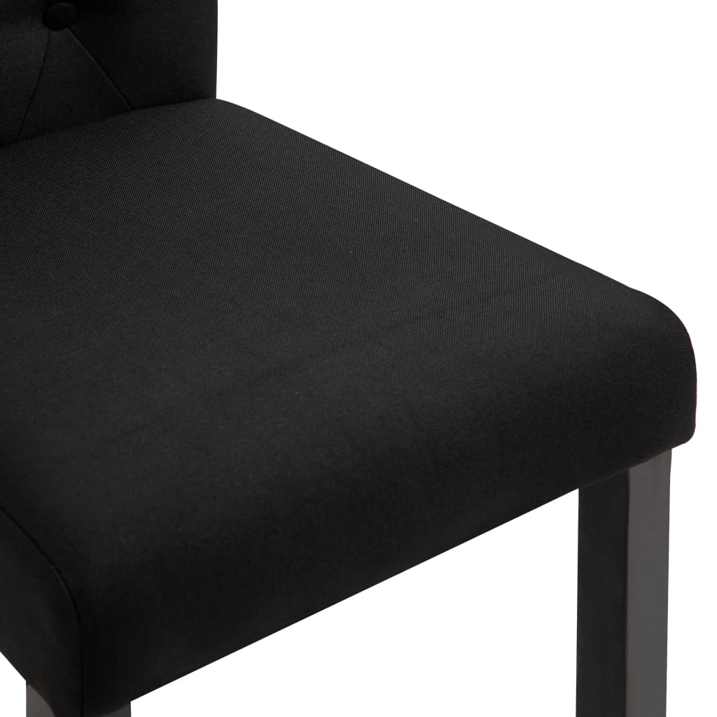 Esszimmerstühle 6 Stk. Schwarz Stoff
