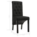Esszimmerstühle 6 Stk. Schwarz Stoff