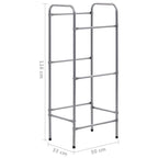 Kistenregal für 3 Kisten Silbern 50x33x116 cm Stahl