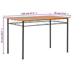 Esstisch Braun 120×70×75 cm MDF
