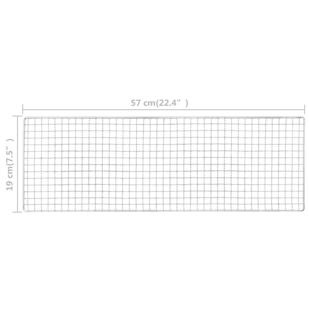 Tragbarer Camping-Grill Stahl 60×22,5×33 cm