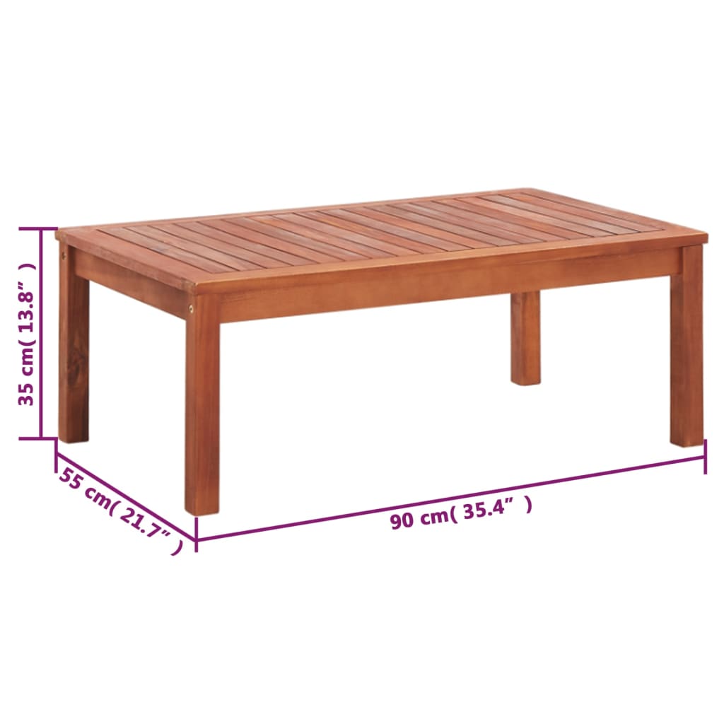 4-tlg. Garten-Lounge-Set Massivholz Akazie