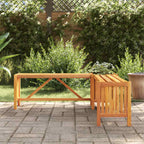 Garten-Eckbank mit Pflanzkübel 117×117×40 cm Massivholz Akazie