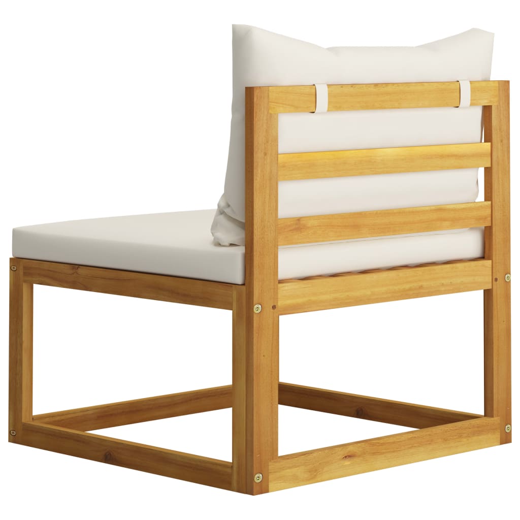 6-tlg. Garten-Lounge-Set mit Auflagen Massivholz Akazie