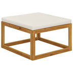 6-tlg. Garten-Lounge-Set mit Auflagen Massivholz Akazie