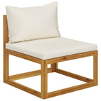 5-tlg. Garten-Lounge-Set mit Auflagen Massivholz Akazie