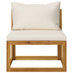 5-tlg. Garten-Lounge-Set mit Auflagen Massivholz Akazie