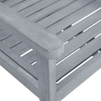 Gartenstühle 2 Stk. Grau Massivholz Akazie