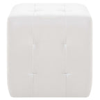 Pouf 2 Stk. Weiß 30x30x30 cm Kunstleder