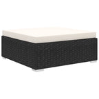 11-tlg. Garten-Lounge-Set mit Auflagen Poly Rattan