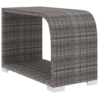 11-tlg. Garten-Lounge-Set mit Auflagen Poly Rattan Grau