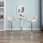 Barhocker 2 Stk. Creme Kunstleder