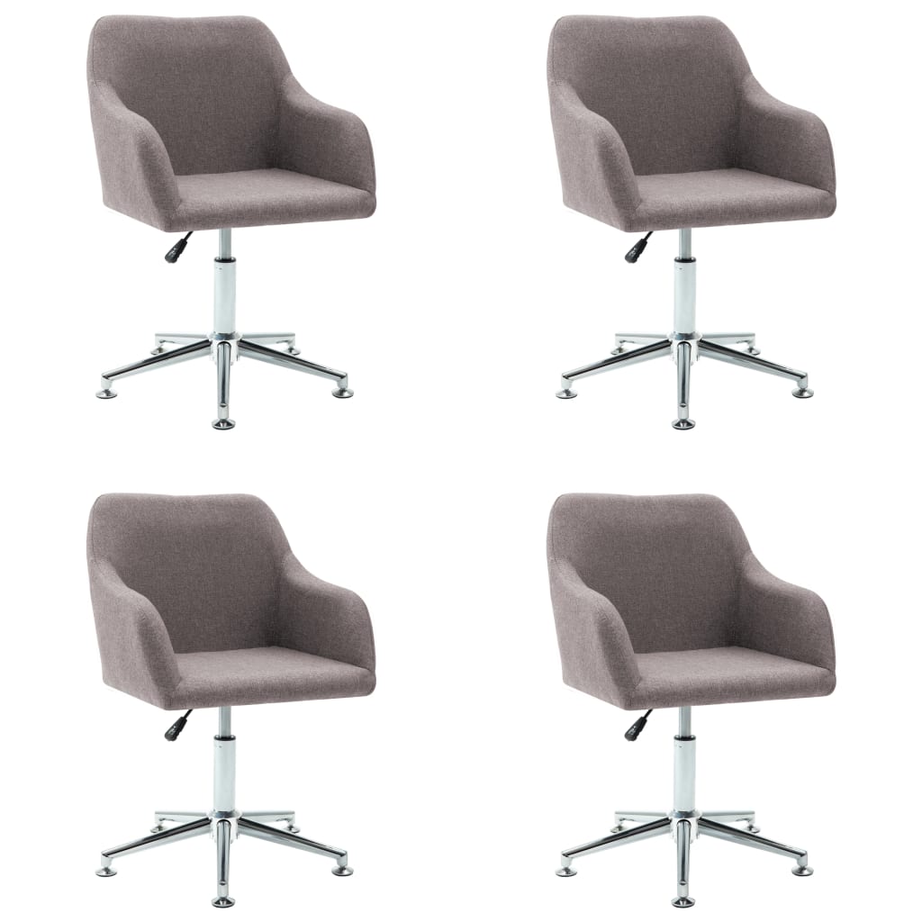 Esszimmerstühle Drehbar 4 Stk. Taupe Stoff