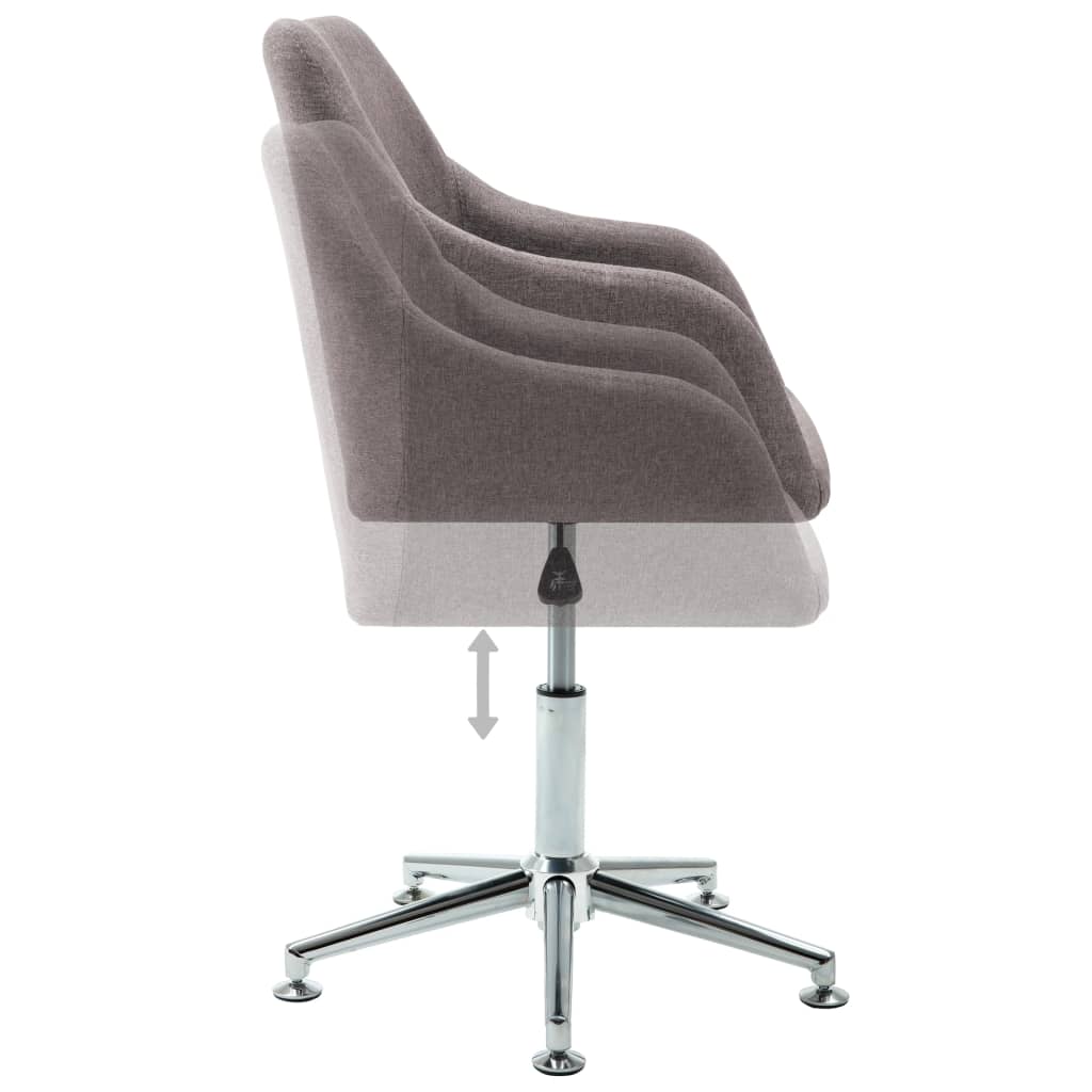 Esszimmerstühle Drehbar 4 Stk. Taupe Stoff