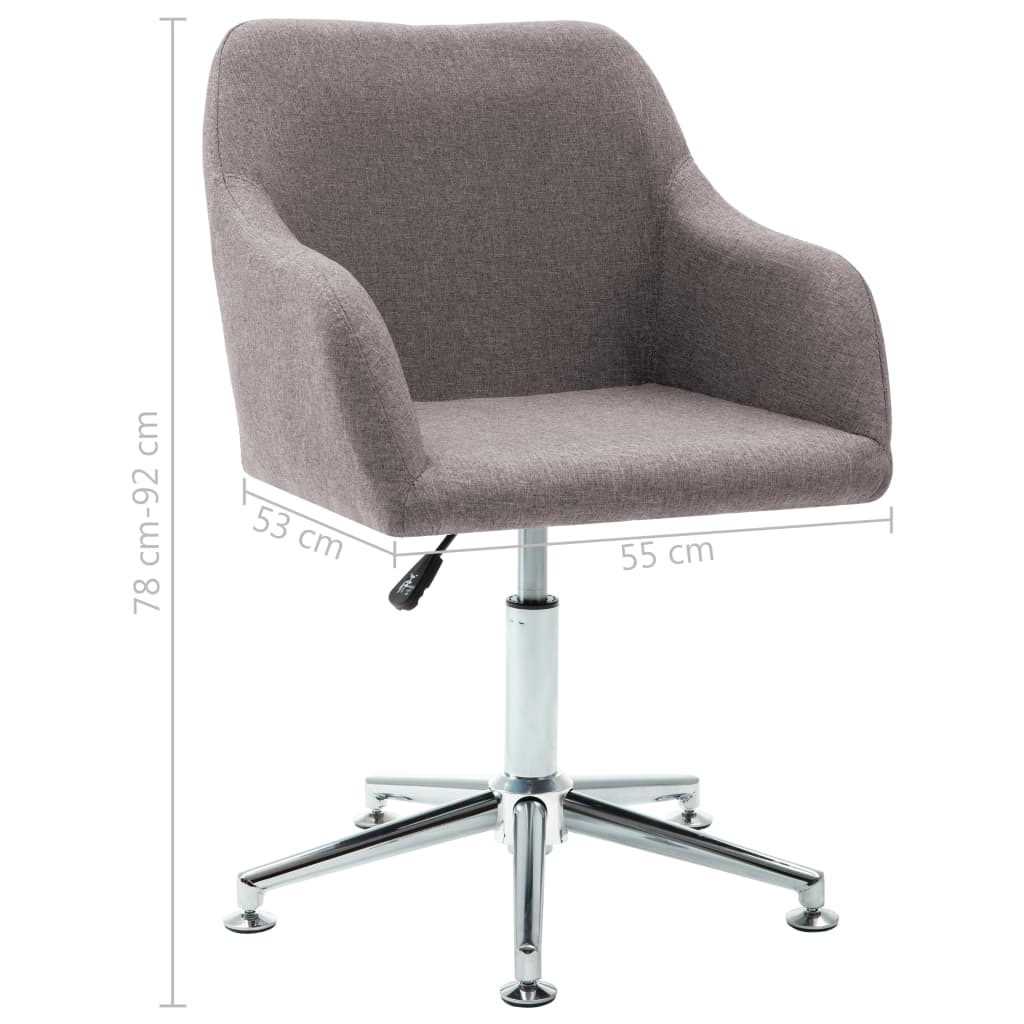 Esszimmerstühle Drehbar 4 Stk. Taupe Stoff