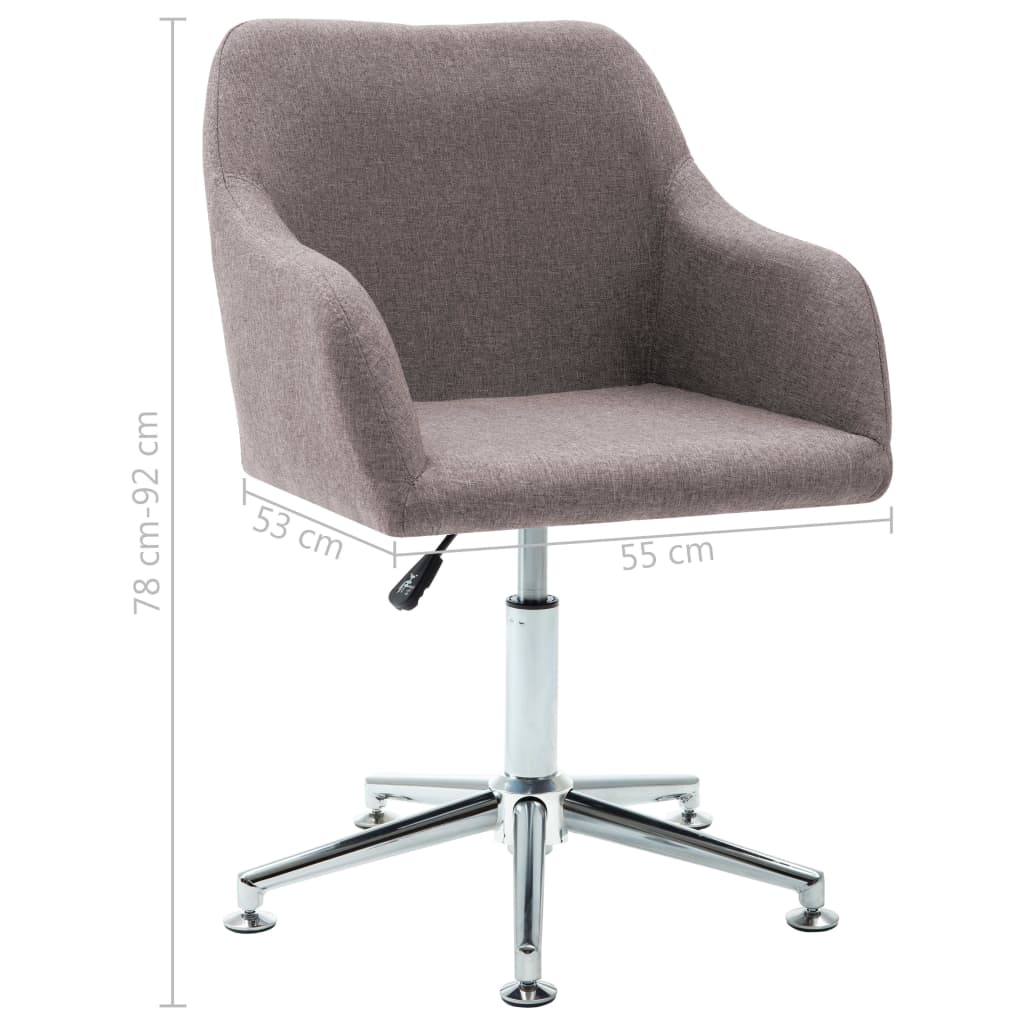 Bürostuhl Drehbar Taupe Stoff