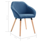 Esszimmerstühle 4 Stk. Blau Stoff