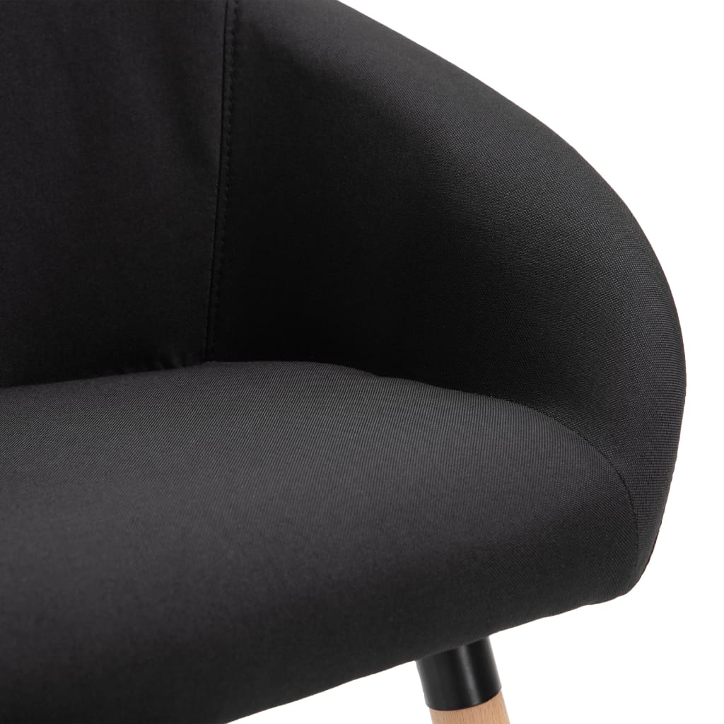 Esszimmerstühle 4 Stk. Schwarz Stoff