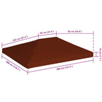 Pavillondach 310 g / m² 3x4 m Terrakotta