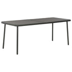Gartentisch Dunkelgrau 180x83x72 cm Stahl