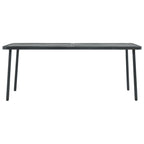 Gartentisch Dunkelgrau 180x83x72 cm Stahl