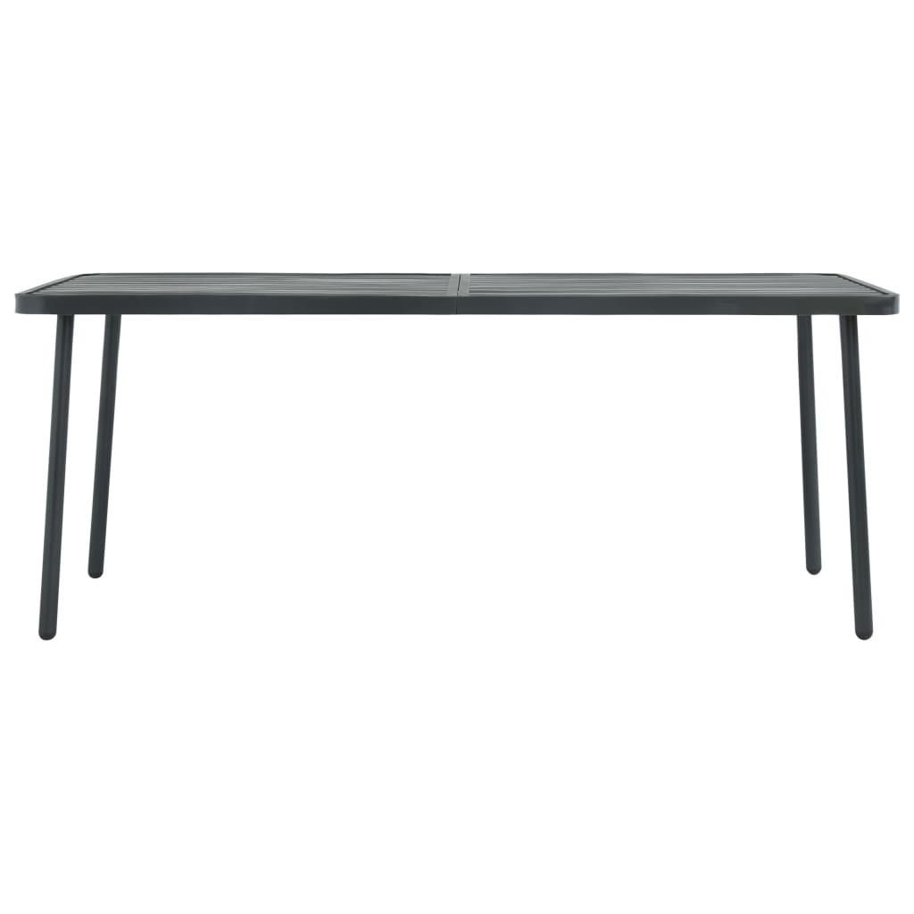 Gartentisch Dunkelgrau 180x83x72 cm Stahl