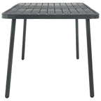 Gartentisch Dunkelgrau 180x83x72 cm Stahl