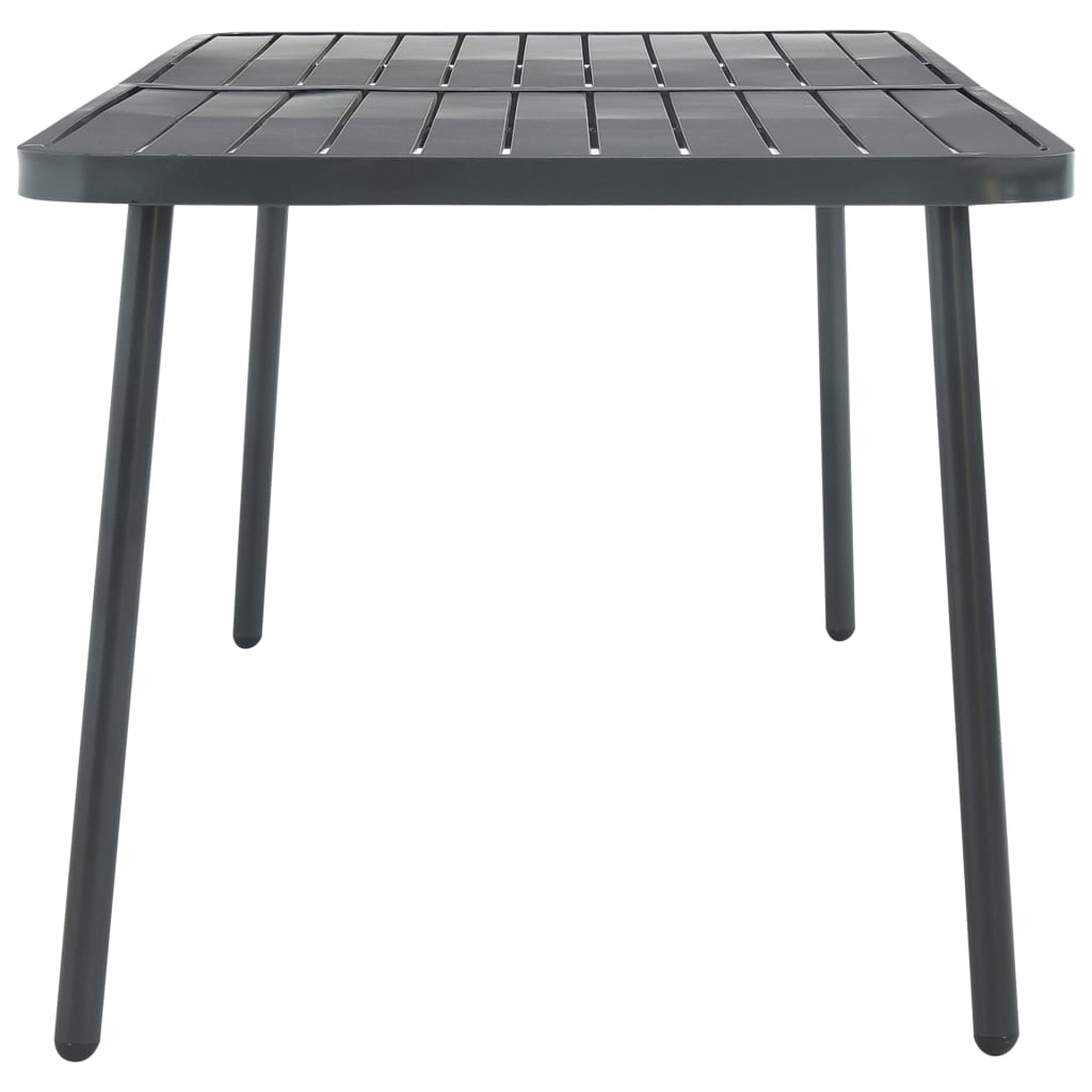 Gartentisch Dunkelgrau 180x83x72 cm Stahl
