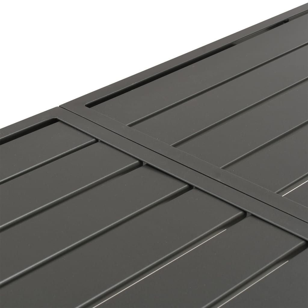 Gartentisch Dunkelgrau 180x83x72 cm Stahl