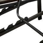 2-Personen-Sonnenliege mit Auflage Braun Poly Rattan