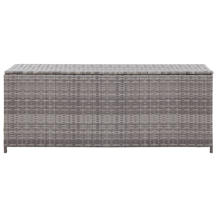 Garten-Auflagenbox Grau 120x50x60 cm Poly Rattan