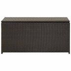Gartenbox Poly Rattan 100x50x50 cm Braun