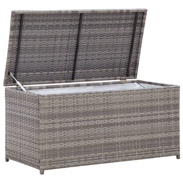 Gartenbox Poly Rattan 100x50x50 cm Grau