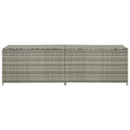 Gartenbox Poly Rattan 200x50x60 cm Grau