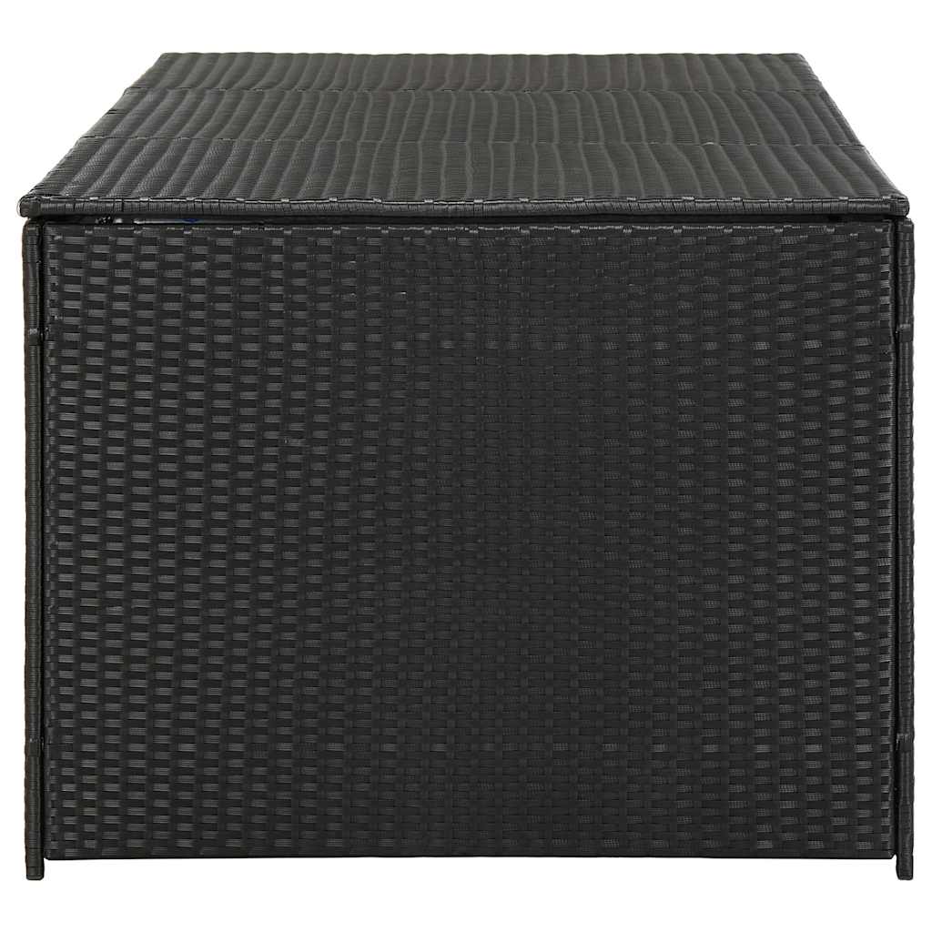 Gartenbox Poly Rattan 180x90x70 cm Schwarz