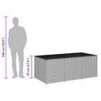 Gartenbox Poly Rattan 180x90x70 cm Schwarz