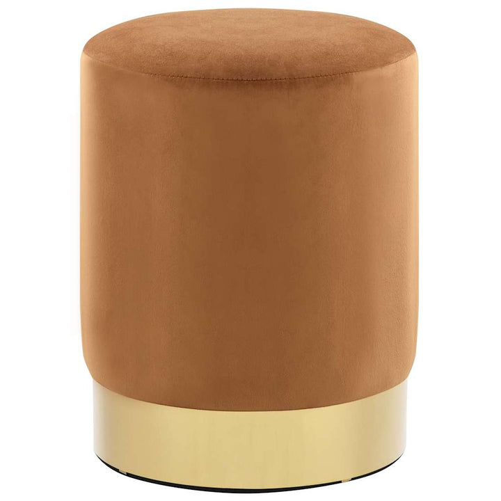 Hocker Braun und Golden Samt 28 x 36 cm