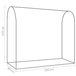 vidaXL Gewächshaus mit Reißverschluss-Tür 200 x 80 x 170 cm