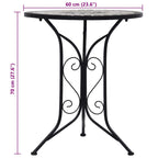 Mosaik-Bistrotisch Grau 60 cm Keramik