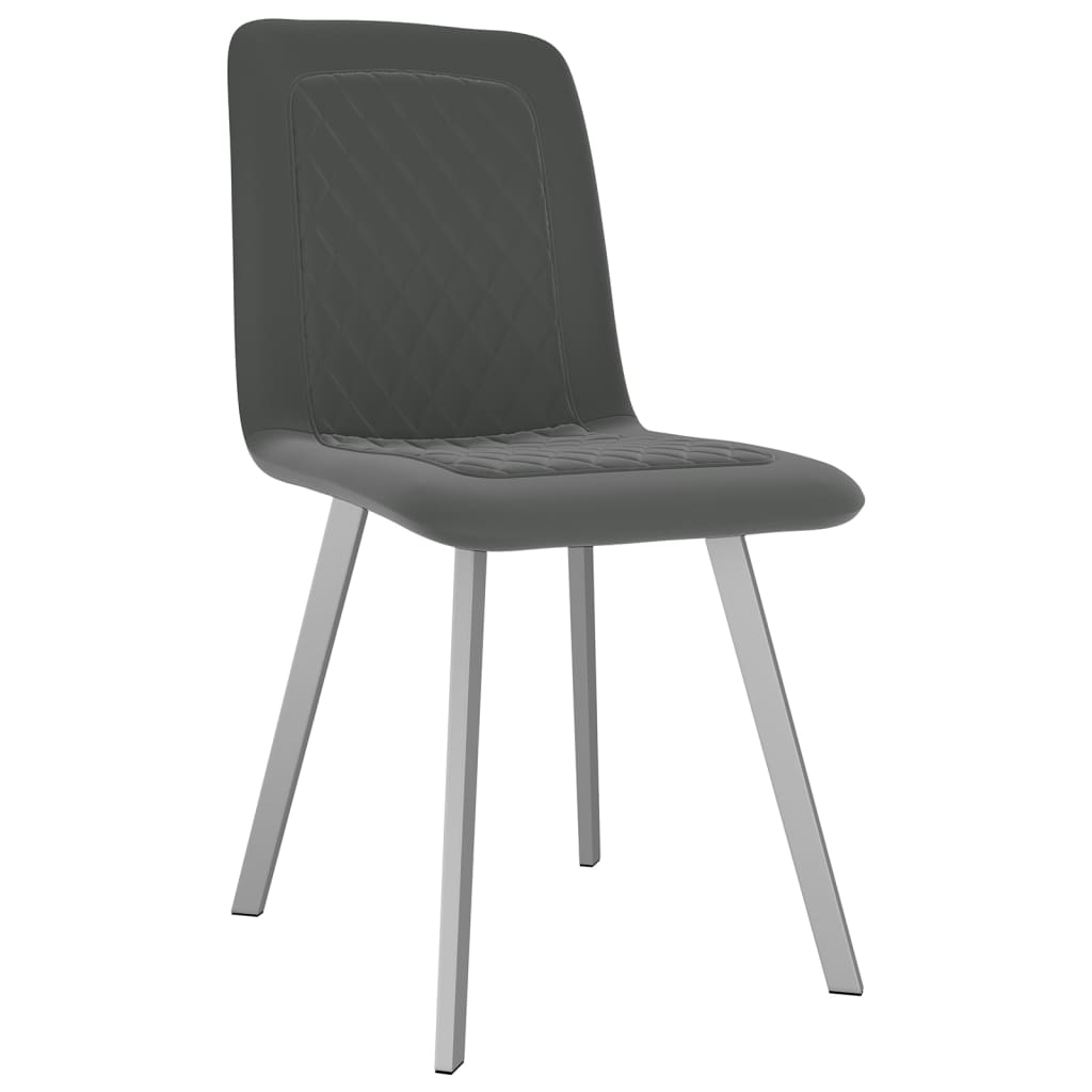 Esszimmerstühle 2 Stk. Grau Samt