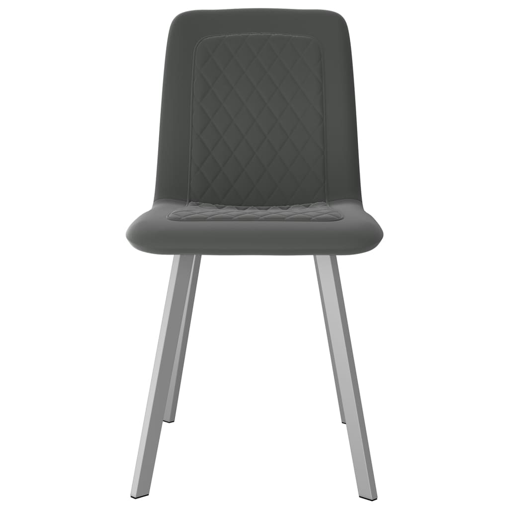 Esszimmerstühle 2 Stk. Grau Samt