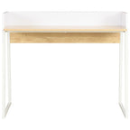 Schreibtisch Weiß und Eiche 90x60x88 cm