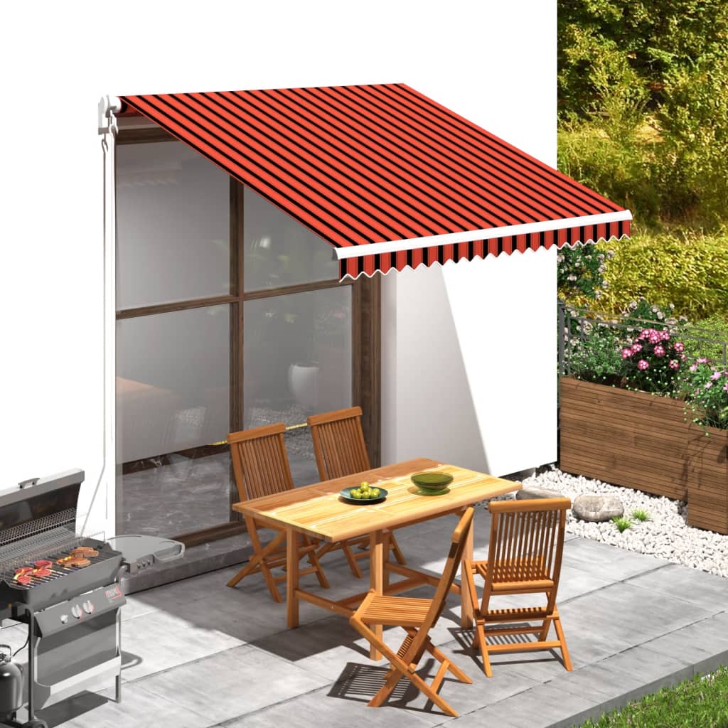 Markisenbespannung Canvas Orange & Braun 3x2,5 m