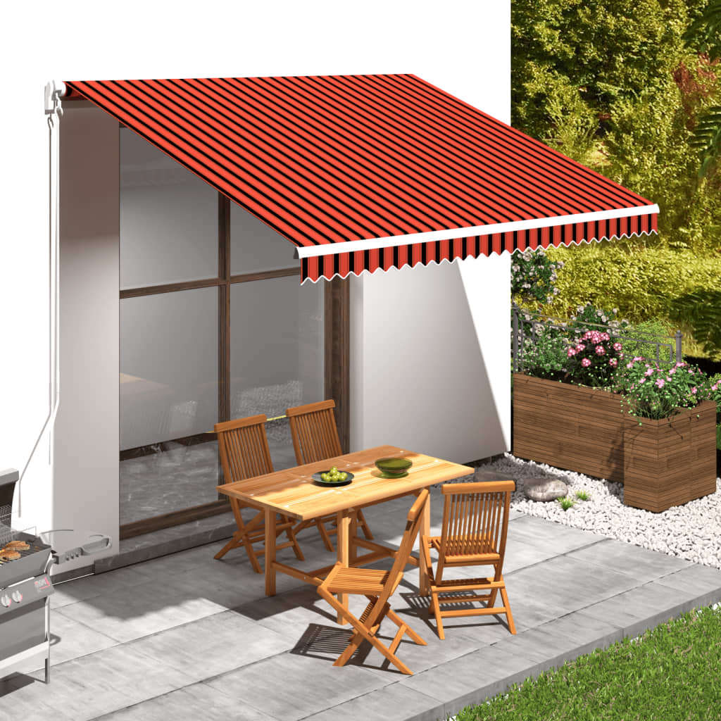 Markisenbespannung Canvas Orange & Braun 4x3 m