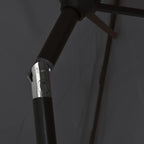 Sonnenschirm mit Metall-Mast 300x200 cm Schwarz