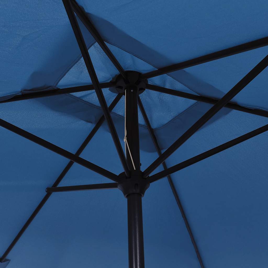 Sonnenschirm mit Metall-Mast 300x200 cm Azurblau