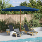 Sonnenschirm mit Holzmast 350 cm Blau