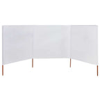 3-teiliges Windschutzgewebe 400 x 160 cm Sandweiß