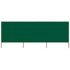 3-teiliges Windschutzgewebe 400 x 160 cm Grün