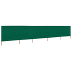 5-teiliges Windschutzgewebe 600 x 120 cm Grün